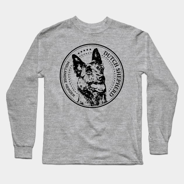 Dutch Shepherd - Dutchie Long Sleeve T-Shirt by Nartissima